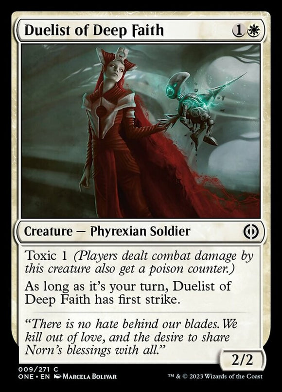 Duelist of Deep Faith - Phyrexia: All Will Be One - English - NM - MTG