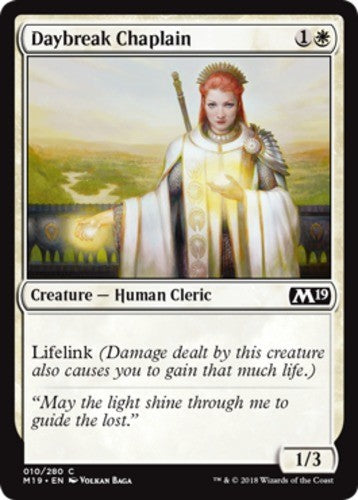 Daybreak Chaplain - Core Set 2019 (M19) - English - NM - MTG