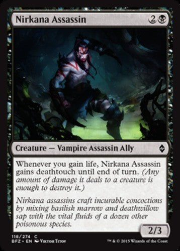 Nirkana Assassin - Battle for Zendikar - English - NM - MTG