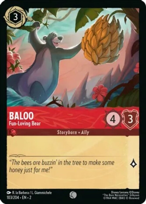 Baloo - Fun-Loving Bear - 103/204 - Common - Rise of the Floodborn NM
