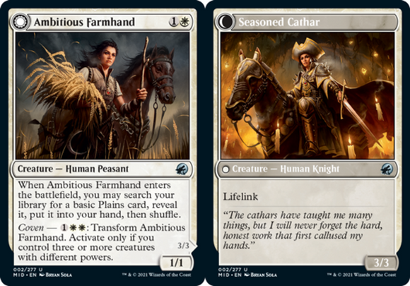 Ambitious Farmhand // Seasoned Cathar - Innistrad: Midnight Hunt - English - NM