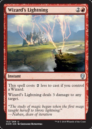Wizard's Lightning - Dominaria - English - NM - MTG