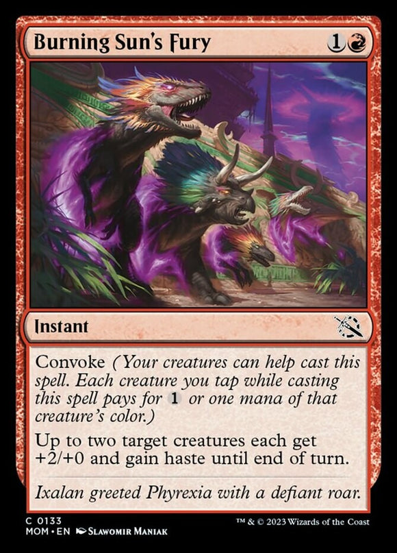 Burning Sun's Fury - March of the Machines - English - NM - MTG