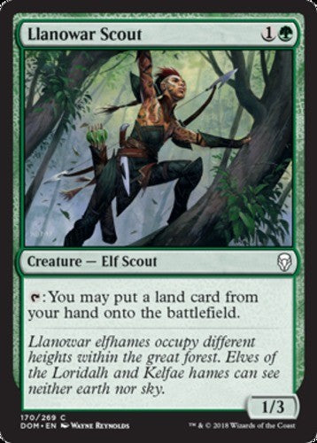 Llanowar Scout - Dominaria - English - NM - MTG