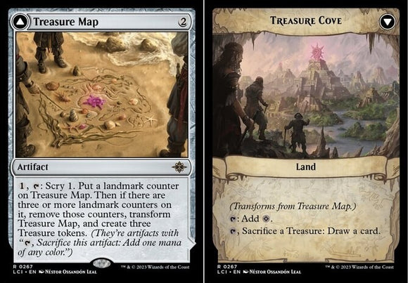 Treasure Map // Treasure Cove - Lost Caverns of Ixalan - English - NM - MTG