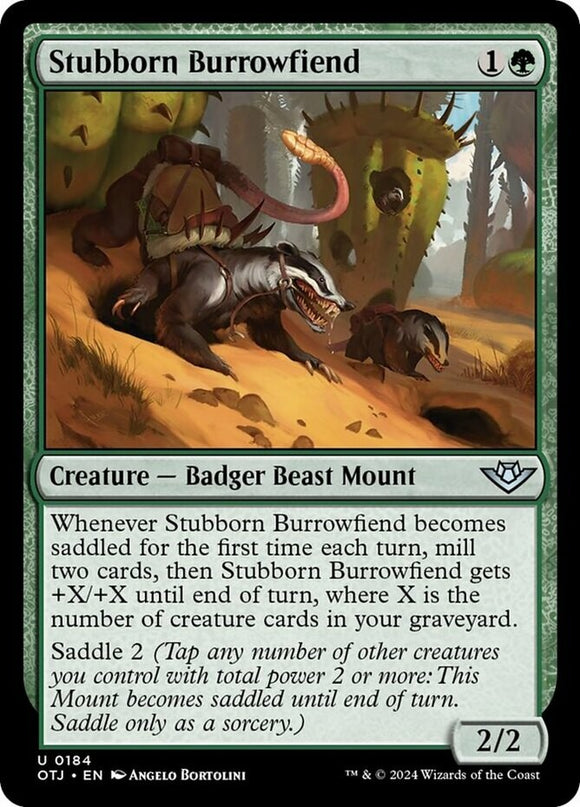Stubborn Burrowfiend - Outlaws of Thunder Junction - English - NM - MTG
