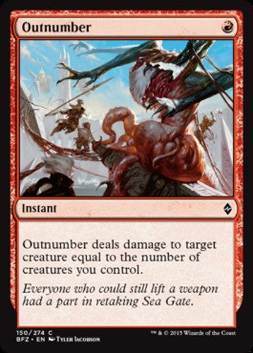 Outnumber - Battle for Zendikar - English - NM - MTG