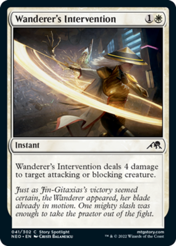 Wanderer's Intervention - Kamigawa: Neon Dynasty - English - NM - MTG