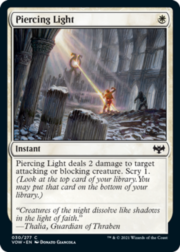 Piercing Light - Innistrad: Crimson Vow - English - NM - MTG