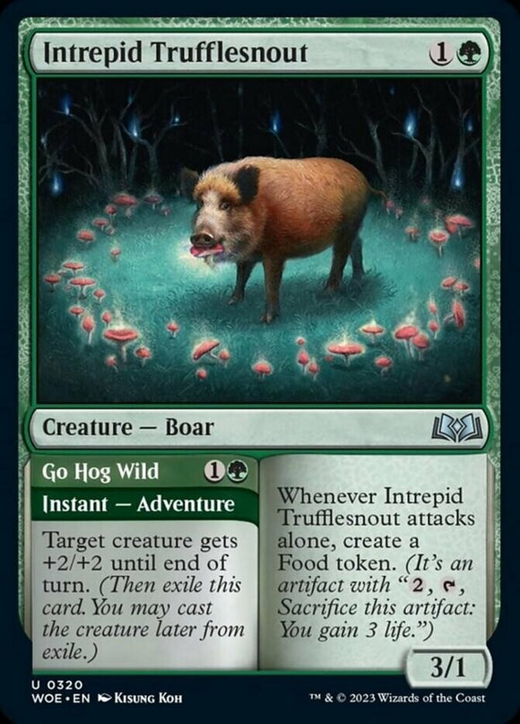 Intrepid Trufflesnout // Go Hog Wild - Wilds of Eldraine - English - NM - MTG