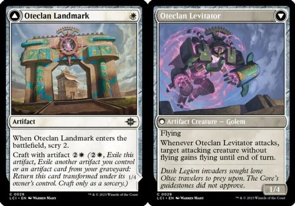 Oteclan Landmark // Oteclan Levitator - Lost Caverns of Ixalan - English - NM -