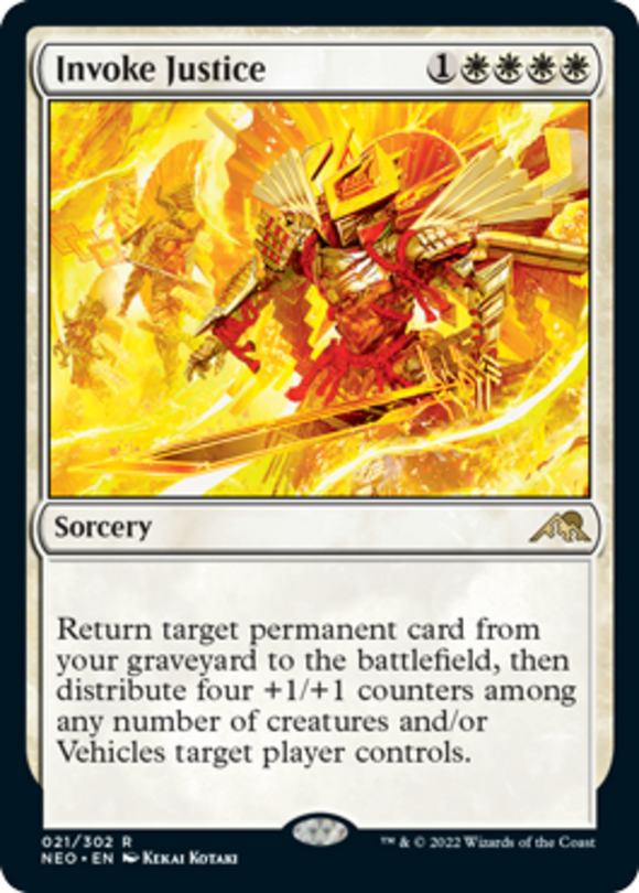 Invoke Justice - Kamigawa: Neon Dynasty - English - NM - MTG