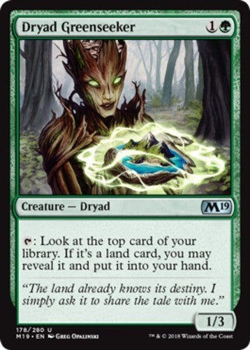 Dryad Greenseeker - Core Set 2019 (M19) - English - NM - MTG