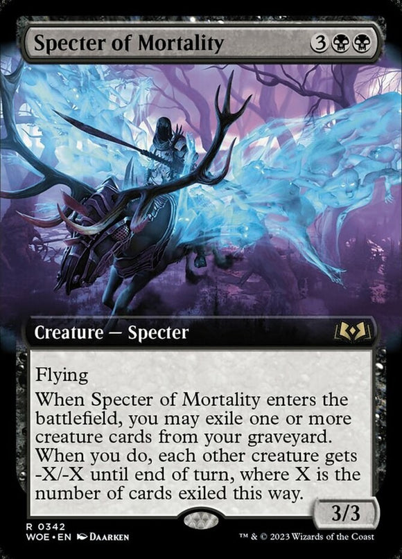 Specter of Mortality - Extended Art - Wilds of Eldraine - English - NM - MTG