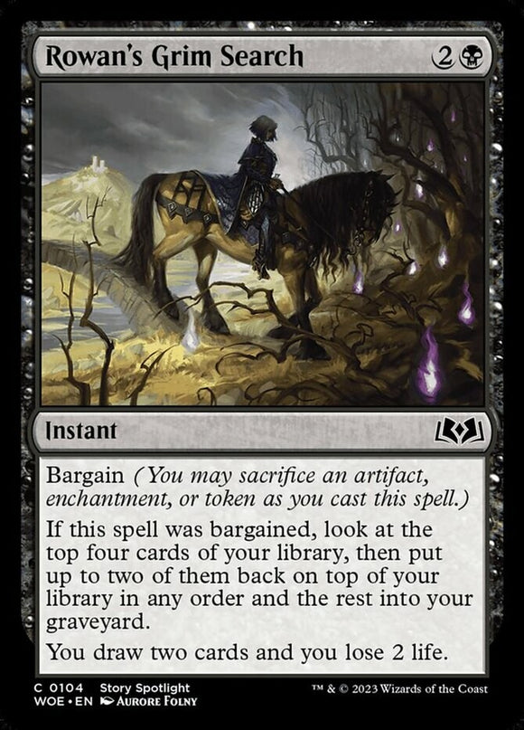 Rowan's Grim Search - Wilds of Eldraine - English - NM - MTG