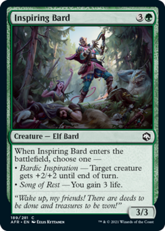 Inspiring Bard - Forgotten Realms - English - NM - MTG