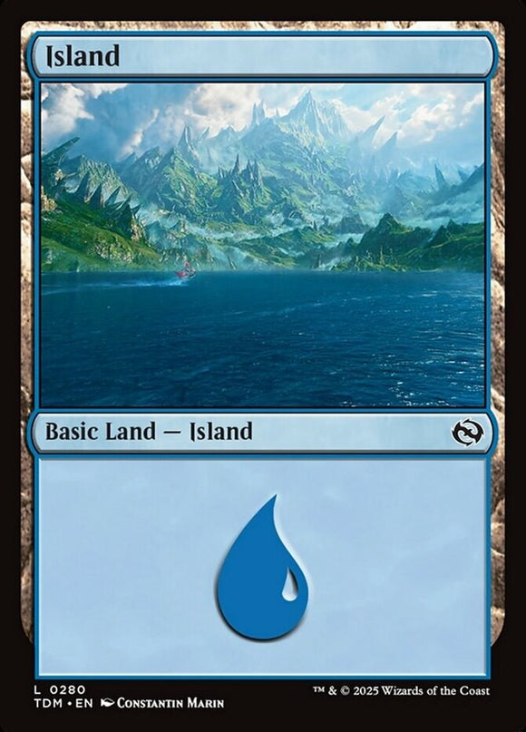Island (0280) - Tarkir: Dragonstorm - English - NM - MTG