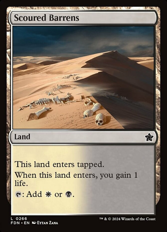 Scoured Barrens - Foundations - English - NM - MTG