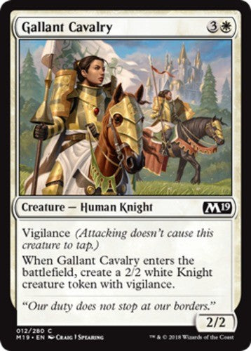 Gallant Cavalry - Core Set 2019 (M19) - English - NM - MTG