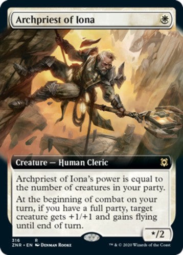 Archpriest of Iona - Extended Art - Zendikar Rising - English - NM - MTG