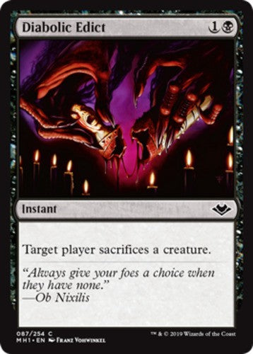 Diabolic Edict - Modern Horizons - English - NM - MTG