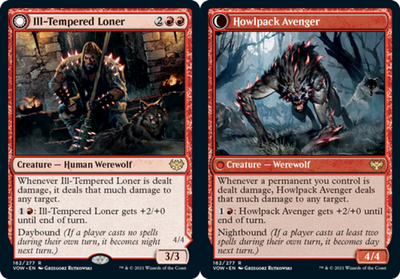 Ill-Tempered Loner // Howlpack Avenger - Innistrad: Crimson Vow - English - NM -