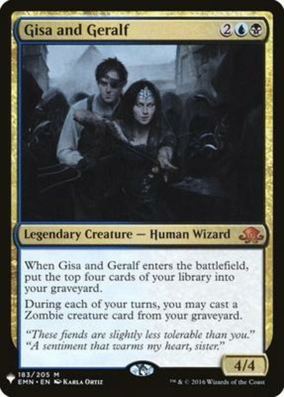 Gisa and Geralf - The List - The List - English - NM - MTG