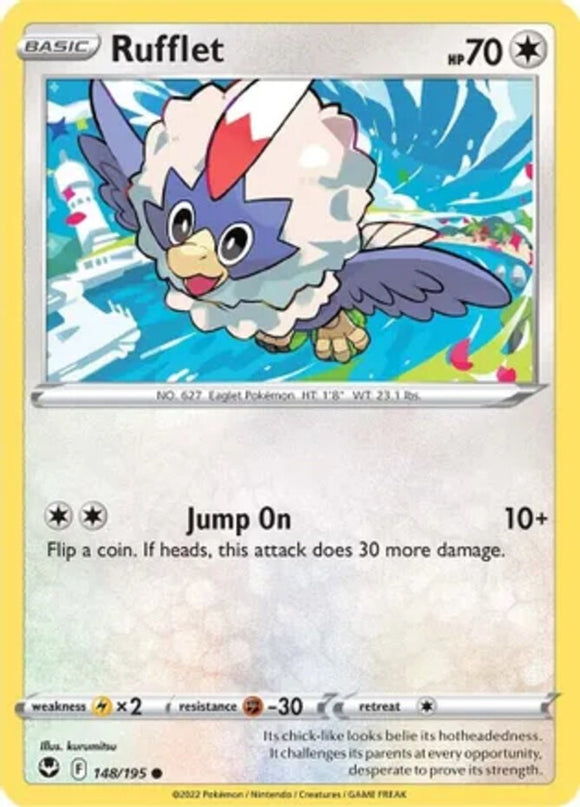 Rufflet - 148/195 - Common - Sword & Shield - Silver Tempest NM - Pokemon TCG