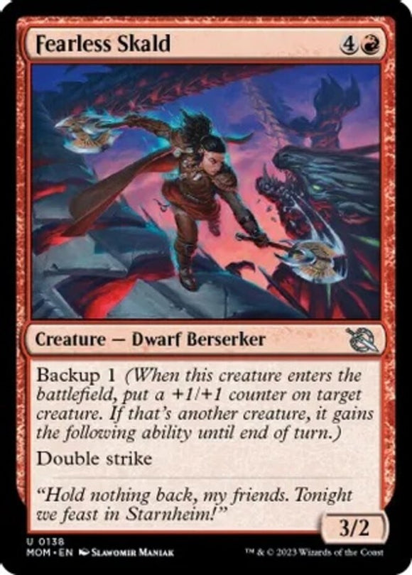 Fearless Skald - March of the Machines - English - NM - MTG