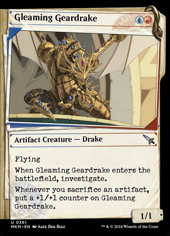 Gleaming Geardrake - Showcase - Murders at Karlov Manor - English - NM - MTG