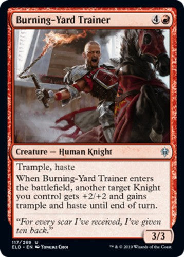 Burning-Yard Trainer - Throne of Eldraine - English - NM - MTG
