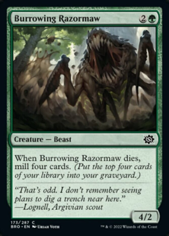 Burrowing Razormaw - The Brothers' War - English - NM - MTG