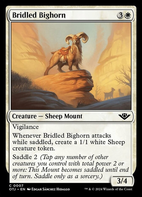 Bridled Bighorn - Outlaws of Thunder Junction - English - NM - MTG