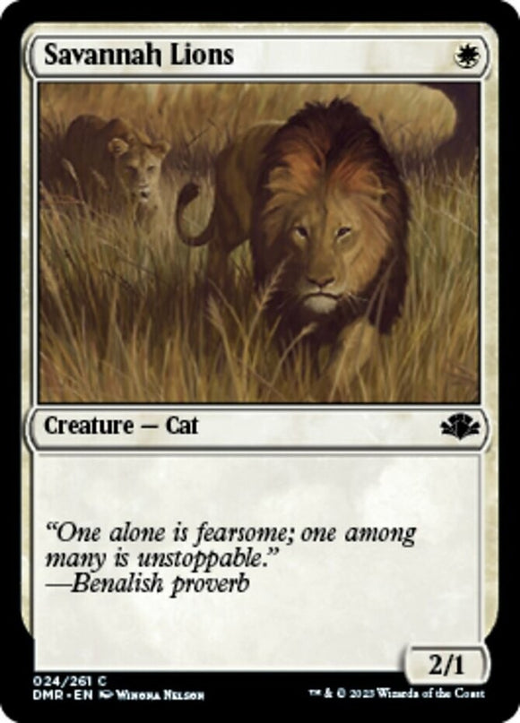 Savannah Lions - Dominaria Remastered - English - NM - MTG