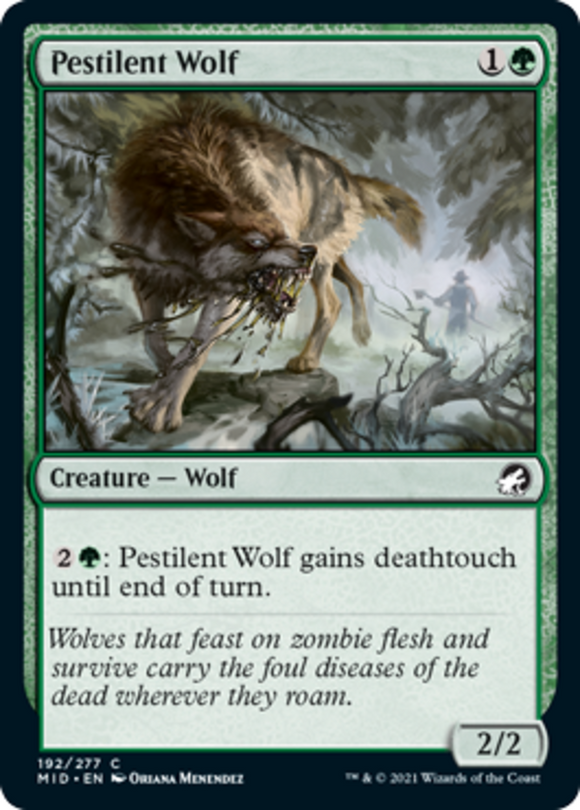 Pestilent Wolf - Innistrad: Midnight Hunt - English - NM - MTG