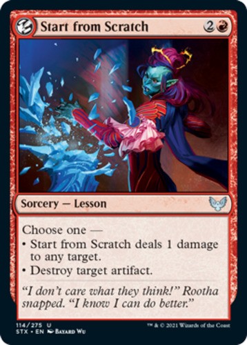 Start from Scratch - Strixhaven: School of Mages - English - NM - MTG