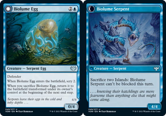 Biolume Egg // Biolume Serpent - Innistrad: Crimson Vow - English - NM - MTG