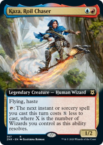 Kaza, Roil Chaser - Extended Art - Zendikar Rising - English - NM - MTG