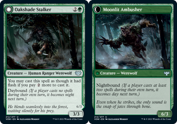 Oakshade Stalker // Moonlit Ambusher - Innistrad: Crimson Vow - English - NM - M