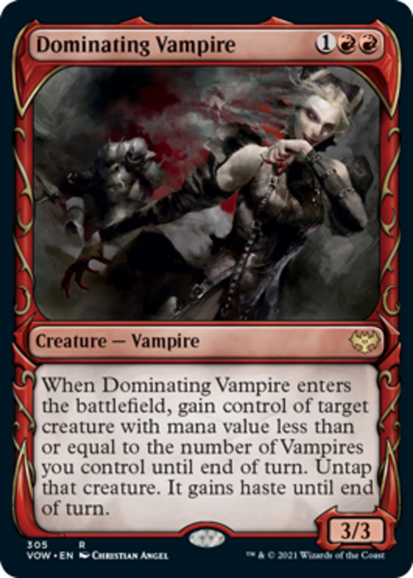 Dominating Vampire - Showcase - Innistrad: Crimson Vow - English - NM - MTG