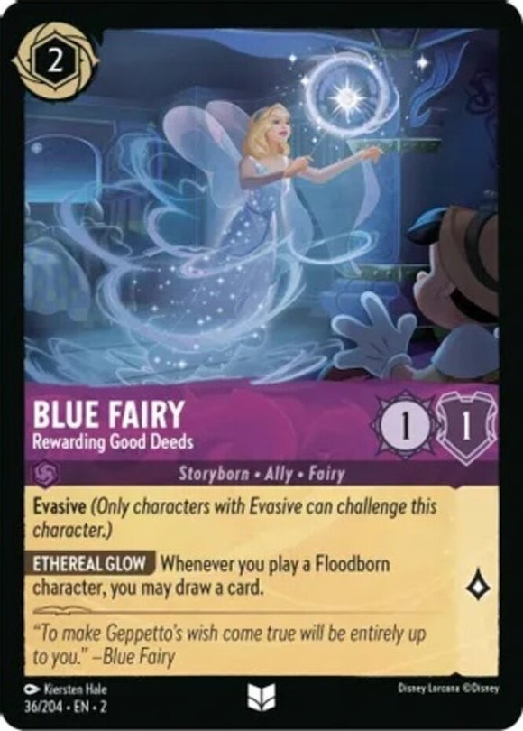 Blue Fairy - Rewarding Good Deeds - 36/204 - Uncommon - Rise of the Floodborn NM