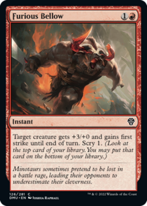 Furious Bellow - Dominaria United - English - NM - MTG