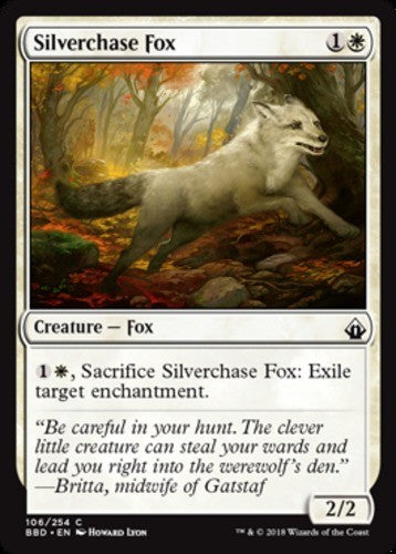 Silverchase Fox - Battlebond - English - NM - MTG