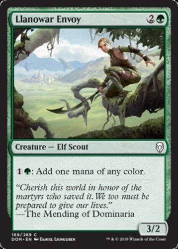 Llanowar Envoy - Dominaria - English - NM - MTG