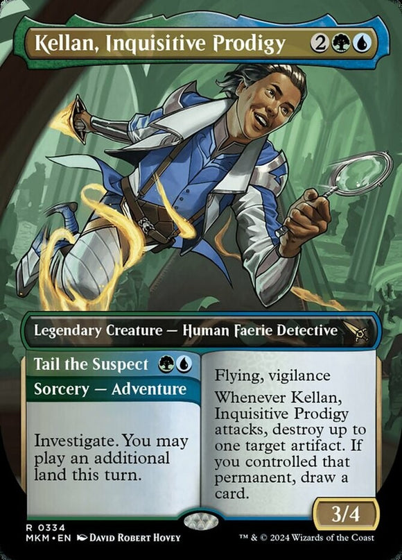 Kellan, Inquisitive Prodigy // Tail the Suspect - Borderless - Murders at Karlov