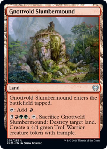 Gnottvold Slumbermound - Kaldheim - English - NM - MTG