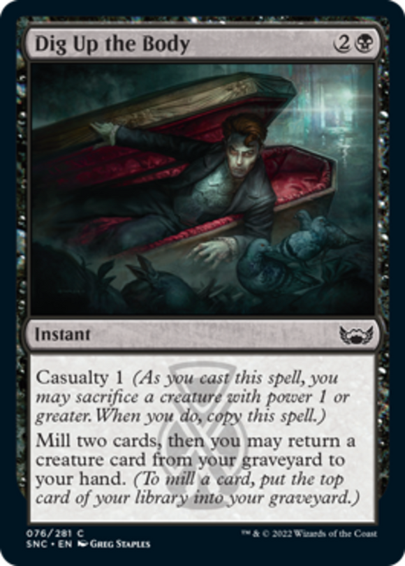 Dig Up the Body - Streets of New Capenna - English - NM - MTG