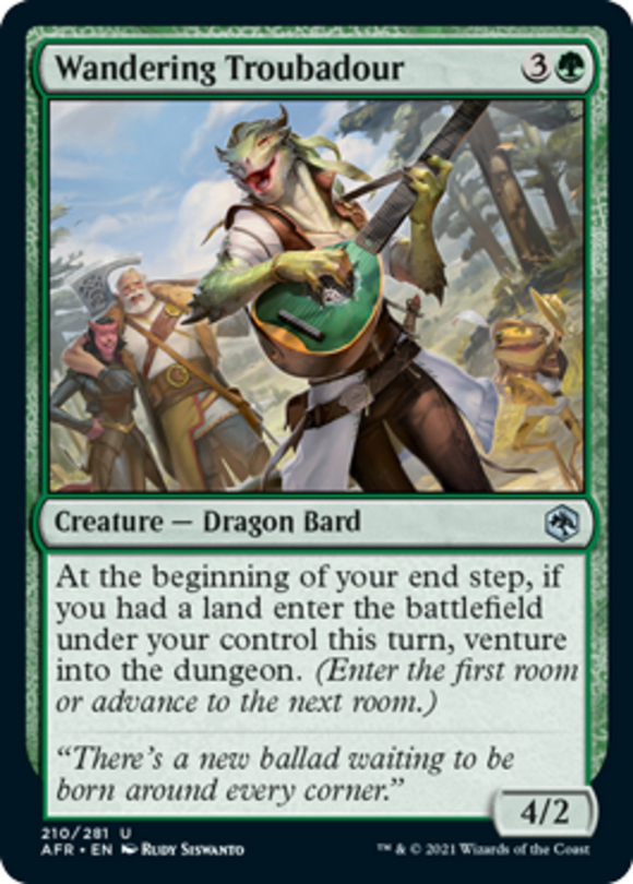 Wandering Troubadour - Forgotten Realms - English - NM - MTG