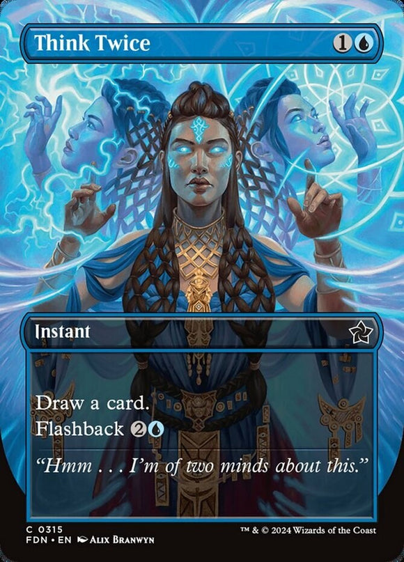 Think Twice - Borderless - Foundations - English - NM - MTG