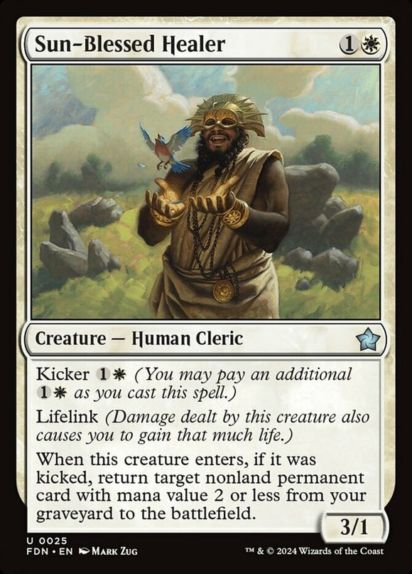Sun-Blessed Healer - Foundations - English - NM - MTG